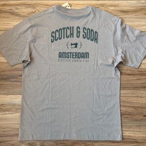 Scotch & Soda Amsterdam Graphic Tee Sewing Machine Back Print NWT Medium